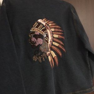 Jane Seymour Denim Jacket Vintage Size Large  Like New